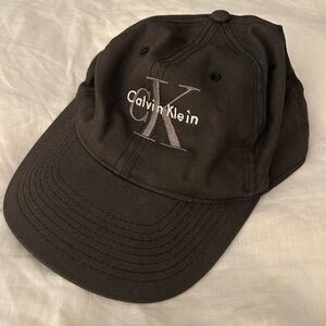 Vintage Calvin Klein Logo Baseball Cap in Charcoal